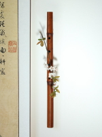 日式竹製煙熏壁掛花器插花居家裝飾品花瓶花籃擺件竹笛新中式禪意