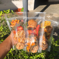 Krupuk seblak pedas kering mix kemasan mini/Pedas nagih