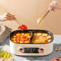 Ramen Divided Hot Pot Dish Electric Cooker Non-stick Korean Chinese Hot Pot Korea Instant Noodle Soup Fondue Chinoise Cookware