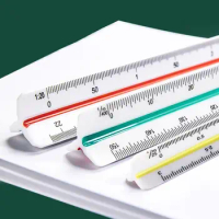 30cm Triangular Ruler Multi-functional Scale Ruler Architect Engineer Design Technical Ruler Drafting Tool Student Stationery