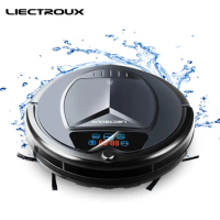 LIECTROUX B3000 Robot Vacuum Cleaner, with Water Tank,Wet&amp;Dry,withTone,Schedule,Virtual Blocker,Self Charge,Matt Finish