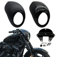 Motorcycle Head light Mask Headlight Fairing Front Cowl Fork Mount For Sportster Dyna FX XL 883 1200