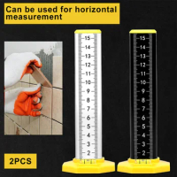 2Pcs Equal Height Ruler High Precision Aluminum Alloy Equal Height Horizontal Positioning Ruler Lay Floor Tile Special Tool