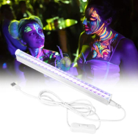 NEW LED UV Strip Tube Light Ultraviolet Light Bar USB 24LED UV Light Portable Party Lamp Glow In Dark 395-400nm Club Spot Light