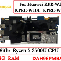DAH96PMBAB0 For Huawei KPR-W19 KPRC-W10L KPRC-W10L Laptop Motherboard With Ryzen 5 3500U CPU 8G RAM 100% Tested