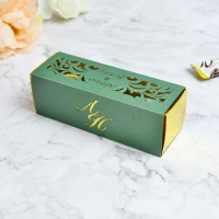 Elegant Wedding Door Gift Laser Cut Personalized Drawer Style Chocolate Packaging Box