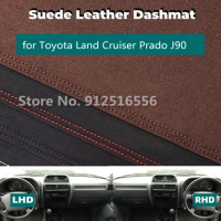 Suede Dashmat Dash Mat Dashboard Cover Non-Slip Sunshield Accessories for Toyota Land Cruiser Prado J90 90 120 1996 - 2002 GXL