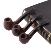 9mm Filters Classic Handmade Natural Wood Smoking Pipe Set Smoke Tobacco Ebony Wooden Smoking Pipe