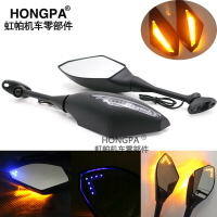 【】HONGPA 機車後視鏡 後照鏡 LED方向燈 箭頭燈 後視鏡 檔車 小忍 CBR600 CBR1000 改裝