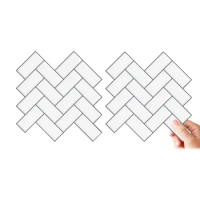 Self Adhesive Herringbone Wall Sticker Easy to Peel and Stick 3d Wall Tiles Waterproof And Splash-Proof Backsplash Wallpaper