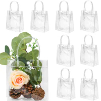 Halloween Christmas Transparent PVC Tote Bag 30PCS Clear Plastic Gift Bags