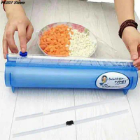 33cm Home Plastic Wrap Dispensers And Foil Film Cutter Food Cling Film Cutter Stretch Tite Plastic Wrap Dispenser With Cutting