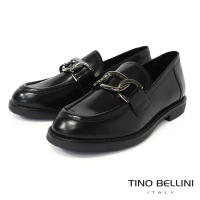 TINO BELLINI 貝里尼 波士尼亞進口全真皮銀鍊樂福鞋FYLV036(黑色)