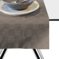【EXCELSA】長形桌旗 棕棋盤格(餐桌布 桌墊 桌巾)