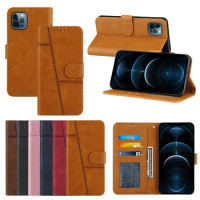 Etui Flip Leather Phone Cases For Apple Iphone 13 11 Pro Max Case Marble Geometric Matte Book Hip-Hop Fashion Cover Fundas