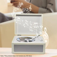 CD Player Multifunctional Tray-type Bluetooth Cassette Record Player Audio Turntables USB Drive Playback with 2 Built-in Speaker