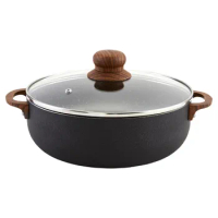9.0Qt (Dutch Oven) Multi-Purpose Aluminum Dutch Oven for Braising - Boiling - Stewing | Nonstick Coating with Black Finish