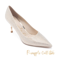 Pineapple Outfitter-PELUMI 全鑽金跟尖頭高跟鞋-粉色
