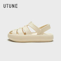 UTUNE Roman Sandals for Women Outdoor Beach Shoes Summer Thick Cushion Breathable Non-slip Platform 
