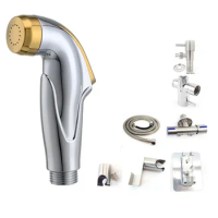 ABS plastic douchette wc bidet toilet sprayer gold silver bidet Sprayer Water spray faucet kit enema cleaner accessories q1