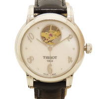 TISSOT 天梭 銀色 不鏽鋼 黑色錶帶 自動上鍊 腕錶 (剝落) T050207 【二手名牌BRAND OFF】