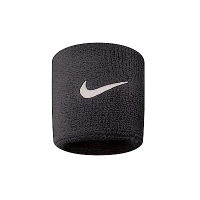 Nike Swoosh [NNN04065OS] 運動 打球 健身 單色 護腕 腕帶 吸濕 排汗 乾爽 2入裝 黑