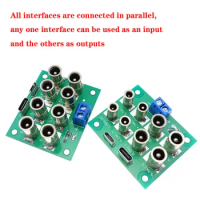 Type-C MICRO to DC Female Test Board 5.5*2.1mm 5.5*2.5mm High Current Integrated Base Adapter Board Charging Connector Socket