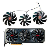 New For POWERCOLOR Radeon RX6700XT 6750 6750XT 6800 6800XT 6900XT 6950XT Red Devil OC Graphics Card Replacement Fan