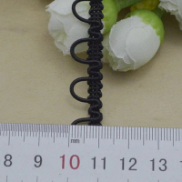 5m U-Wave Button Belt Centipede Braided Lace Trim Elastic Band Curved Edge DIY Sewing Wedding Dress Buttonhole Loop Accessories