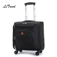 Multifunction Men Business Rolling Luggage Spinner Suitcases Wheels 18 inch Oxford Cabin laptop Travel Bag Trolley