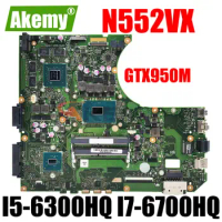 N552VX Laptop Motherboard For ASUS N552V N552VW Mainboard I7-6700HQ/I5-6300HQ GTX950M/GTX960M 4G 100% Test work