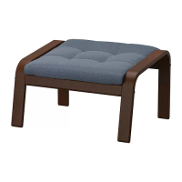 POÄNG 椅凳, 棕色/gunnared 藍色, 39 公分