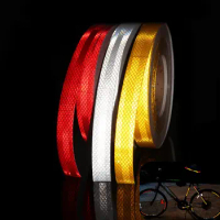 2.5cmX10m Wheels Sticker Bicycle Safety Warning Reflective Adhesive Tape Cycling Frame Protector Decal Reflector Strips For Bike