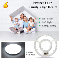 Lampu Led Tl Ring Bulat Modul Lampu Plafon Pengganti Warna Putih 12 24 36 48 Watt Terlaris