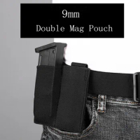 VULPO Tactical 9mm Magazine Pouch Pistol Double Mag Pouch Molle Belt Pouch For Glock M1911 Hunting Accessories