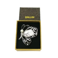 Ballin Bross Wanita Xellia Butterfly Brooch 4x4cm Silver - Gold SILVER