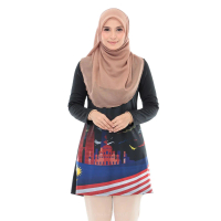T-Shirt in Stock with Length Cut - No Hood, Muslimah Cut, For Sports & Everyday Wear