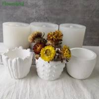 Flower Pot Silicone Mold Diy Cement Flower Pot Mold Epoxy Gypsum Flower Pot Mold Resin Art Supplies Concrete Mold Home Decor