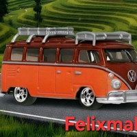 Hot Wheels Premium Boulevard 1967 Volkswagen Samba Bus Orange - Original