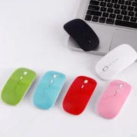 USB Nirkabel 2.4Ghz Juta 1600DPI Ultratipis Ergonomis Nirkabel Portabel Juta untuk Laptop, Mouse USB Mini Komputer Gaming