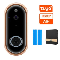Tuya Smart Video Doorbell WiFi Wireless Wired Door Bell DC AC Battery Powered 1080P 2MP Waterproof Door Bell Smart Home Camera