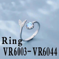 2023 Classic Year 2010-2021 Leaf S925, Agate, White Mother-of-pearl Rings, The Best Gift For The Family VR6001-VR6044