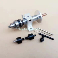 1 Set Multifunction Drilling Tailstock Live Center Silver Metal With Claw For Mini Lathe Machine Revolving Centre DIY Tool