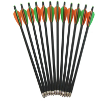 100PK 17 inch Archery crossbow arrows 8.8mm mixed carbon fiber crossbow bolts