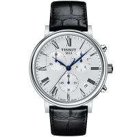 TISSOT 天梭 官方授權 Carson 羅馬計時石英錶 618送禮推薦-41mm T1224171603300