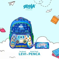 Skoola Tas Sekolah Anak TK Dan Tempat Pensil Perempuan Laki Laki Karakter Lucu Set - Levi Penca LV+P