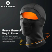 ROCKBROS Winter Full Face Mask Cycling Windproof Headgear Warmer Ski Scarf Elastic Breathable Reflective Bike Thermal Sport Gear
