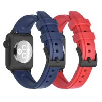 FKM/FPM Rubber Watch Strap For Apple Watch 7 SE 8 Band 38/40/41mm Smartwatch 42mm 44mm 45mm Sport Bracelet iWatch Series 5 6 7 8