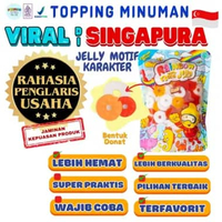 Jelly Motif Karakter Topping Minuman - Jelly Bentuk Donat Cocok Untuk Semua Minuman | Popping Boba N
