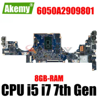 6050A2909801 Mainboard For HP ENVY 13-AD Laptop Motherboard 926311-001 926311-501 926311-601 with I5 I7 7th Gen CPU 8GB RAM
